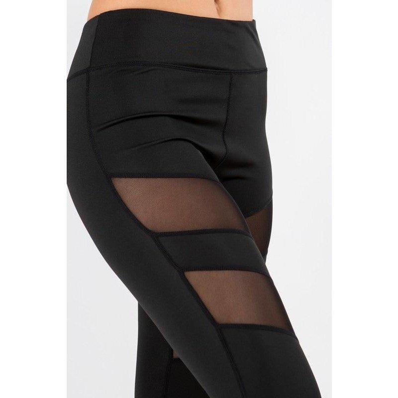 MESH PANEL THIGH LEGGINGS - Activewear Sale!
