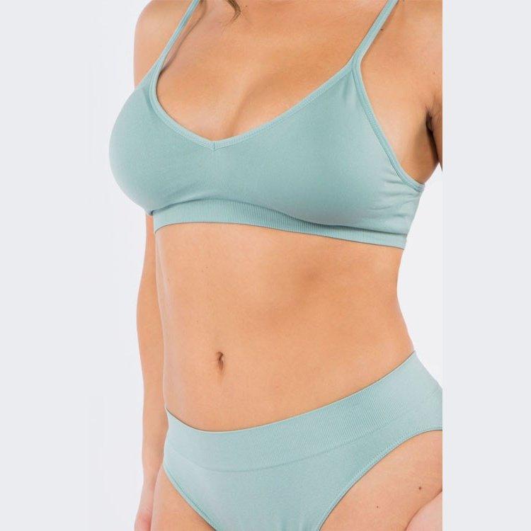 No Show Seamless Bra & Panty Set - Briefs