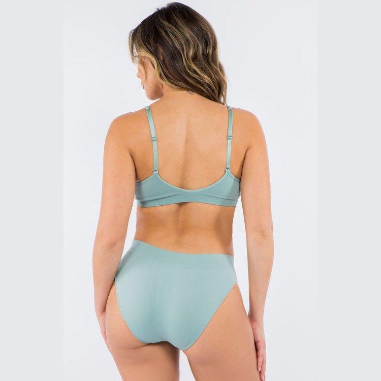 No Show Seamless Bra & Panty Set - Briefs