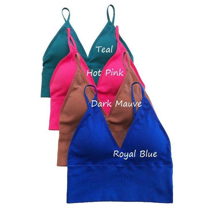 No Show Seamless Ribbed Bra & Panty Set - Thong