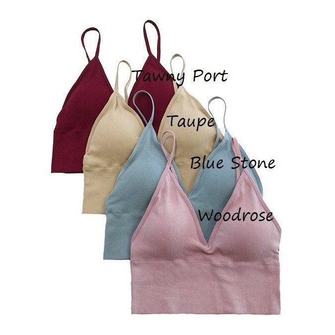 No Show Seamless Ribbed Bra & Panty Set - Thong