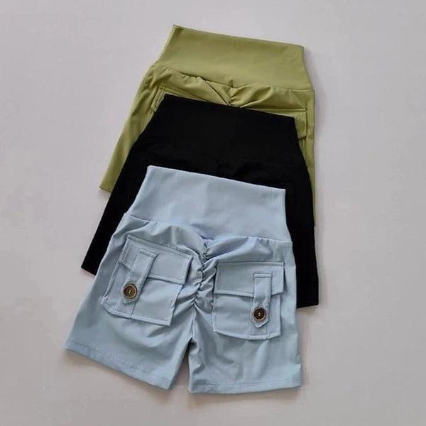 POCKET SCRUNCH BUM SHORTS - 9 Colorways