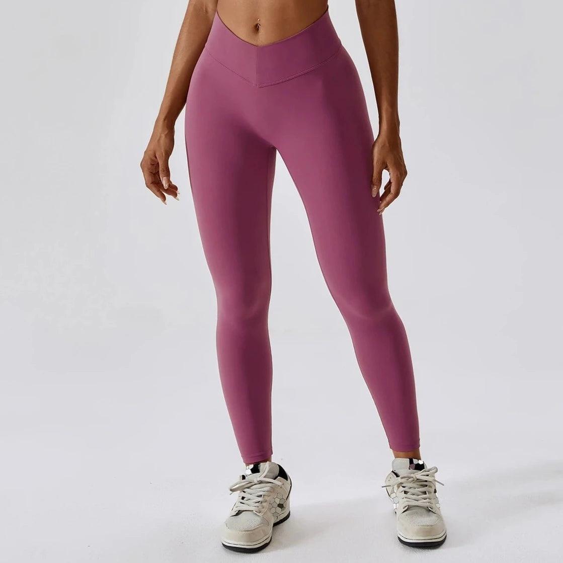 V BACK LEGGINGS - High Waisted & Butt Scrunch