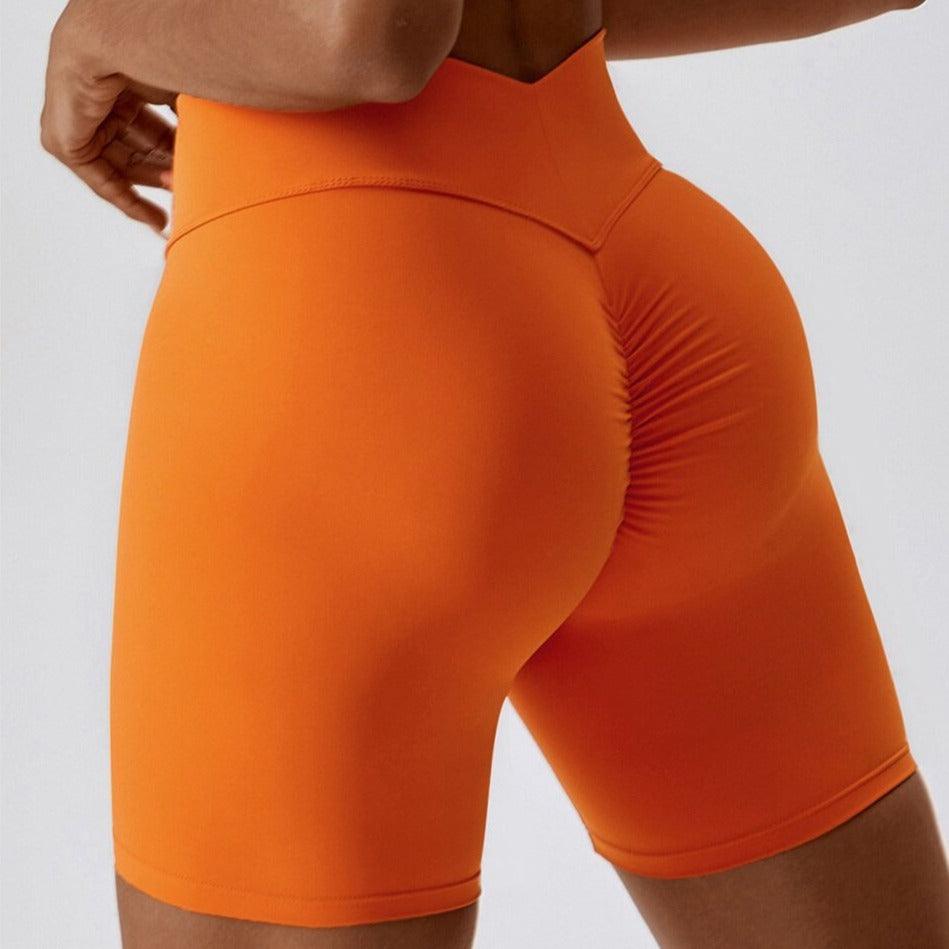 V BACK SHORTS - High Waisted & Butt Scrunch