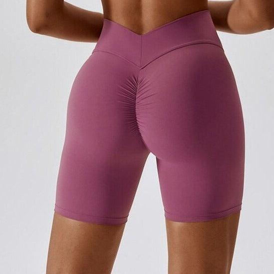 V BACK SHORTS - High Waisted & Butt Scrunch