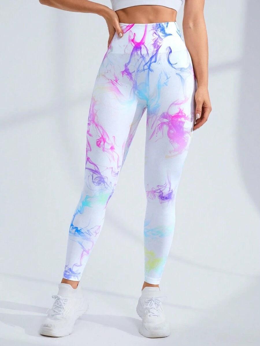 RAINBOW MULTICOLOR SCRUNCH LEGGINGS