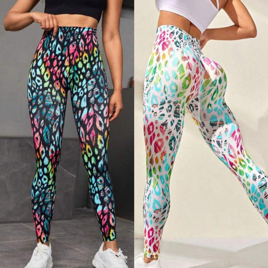 REBEL RAINBOW LEOPARD LEGGINGS