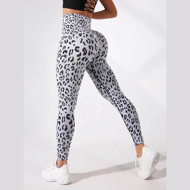 HIGH-WAISTED SEAMLESS LEOPARD LEGGINGS