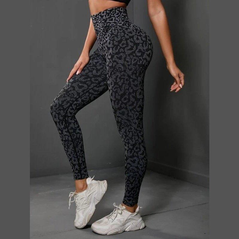 HIGH-WAISTED SEAMLESS LEOPARD LEGGINGS