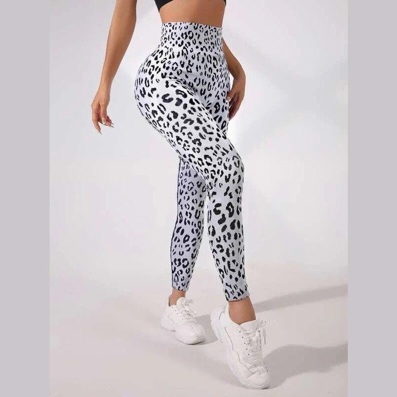 HIGH-WAISTED SEAMLESS LEOPARD LEGGINGS