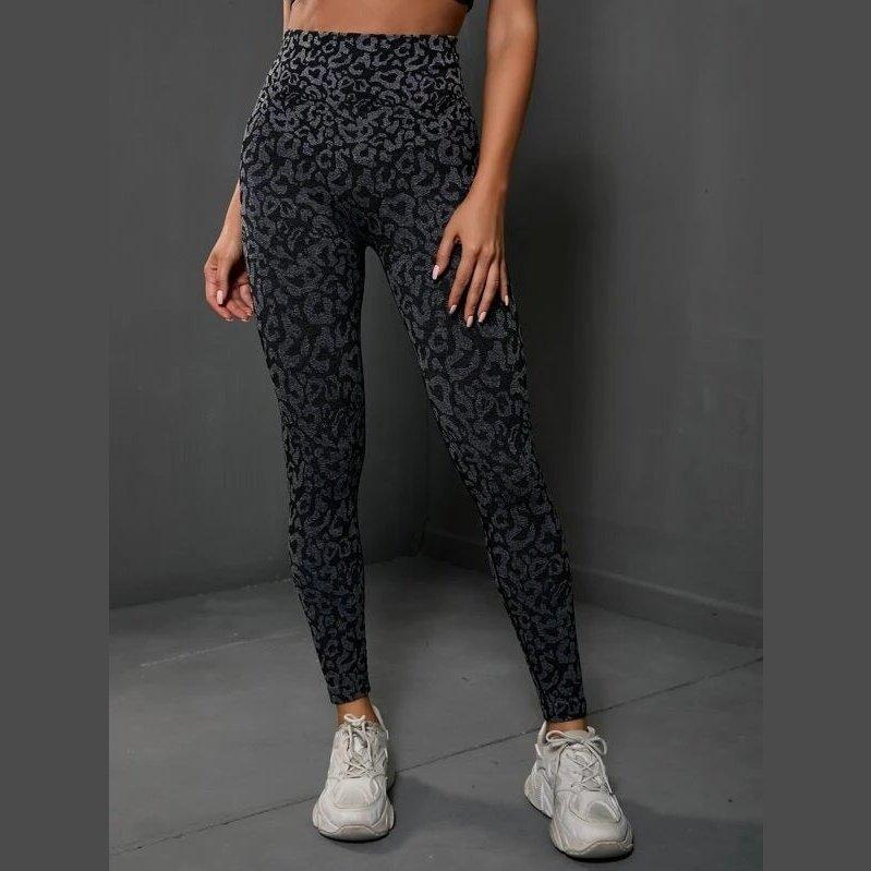 HIGH-WAISTED SEAMLESS LEOPARD LEGGINGS