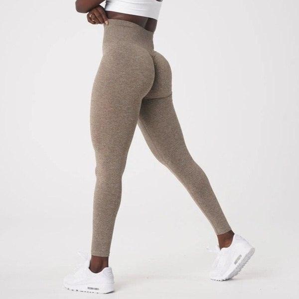 SEAMLESS SCRUNCH LEGGINGS - Coffee Speckled