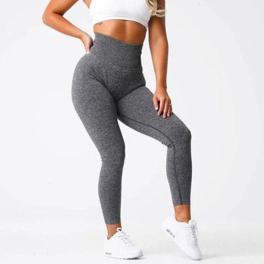 SEAMLESS SCRUNCH LEGGINGS - Grey Speckled