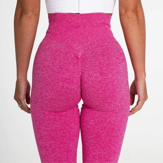 SEAMLESS SCRUNCH LEGGINGS - Pink Speckled