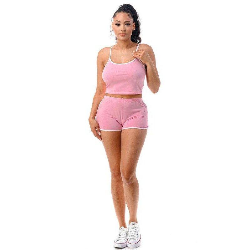 She's Flirt Cropped Top Short Set - 6 Colorways