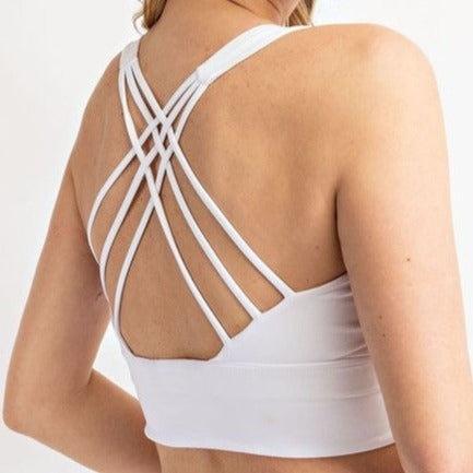 Strappy Criss Cross Back Bra Top - 2 Colorways