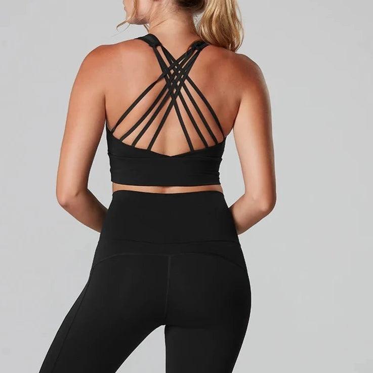 Strappy Criss Cross Back Bra Top - 2 Colorways