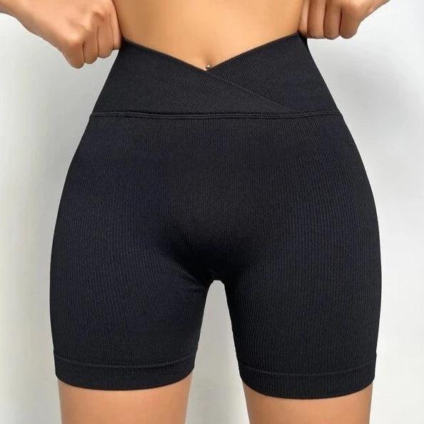 V-WAIST BIKER SHORTS