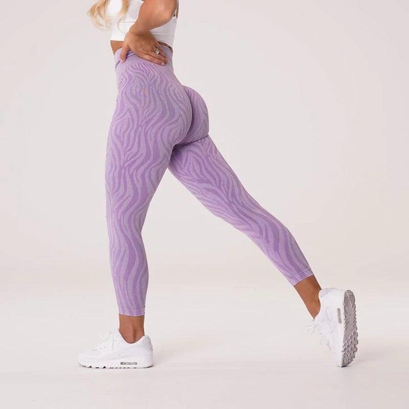 ZEBRA SEAMLESS LEGGINGS - Lilac