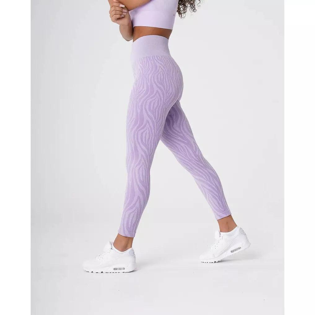 ZEBRA SEAMLESS LEGGINGS - Lilac