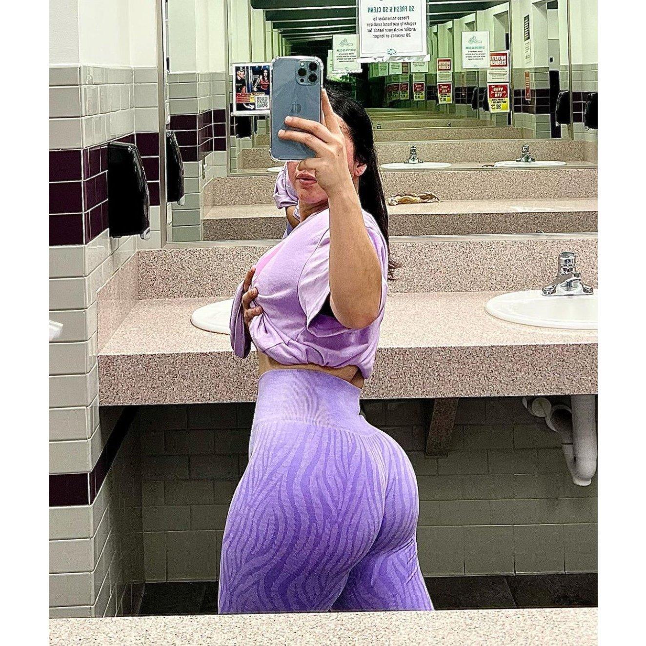ZEBRA SEAMLESS LEGGINGS - Lilac