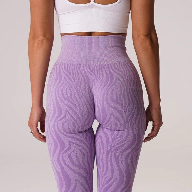 ZEBRA SEAMLESS LEGGINGS - Lilac