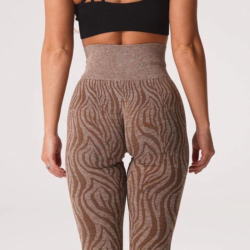 ZEBRA SEAMLESS LEGGINGS - Mocha