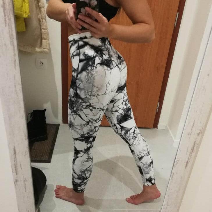 Marble Scrunch Butt Leggings