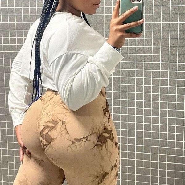 Marble Scrunch Butt Leggings