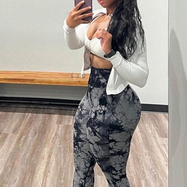 Marble Scrunch Butt Leggings