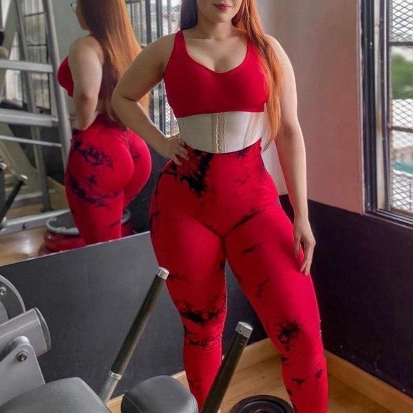 Marble Scrunch Butt Leggings
