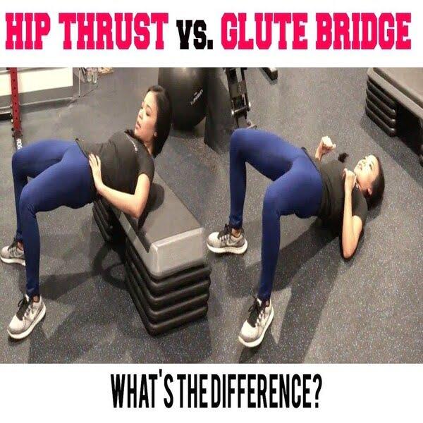 Glute Bridge vs. Hip Thrust women butt Exercises