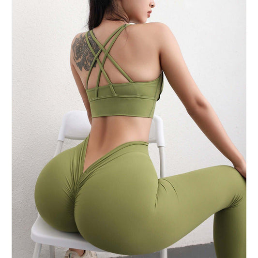 Scrunch Legging with V back - GymDeity.com