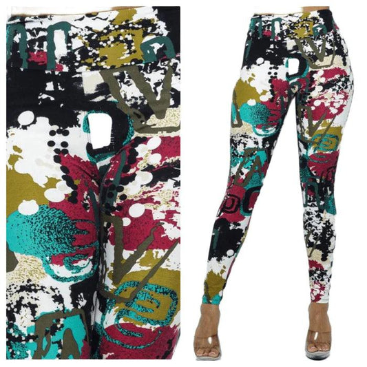 The Cutest Abstract Leggings - GymDeity.com