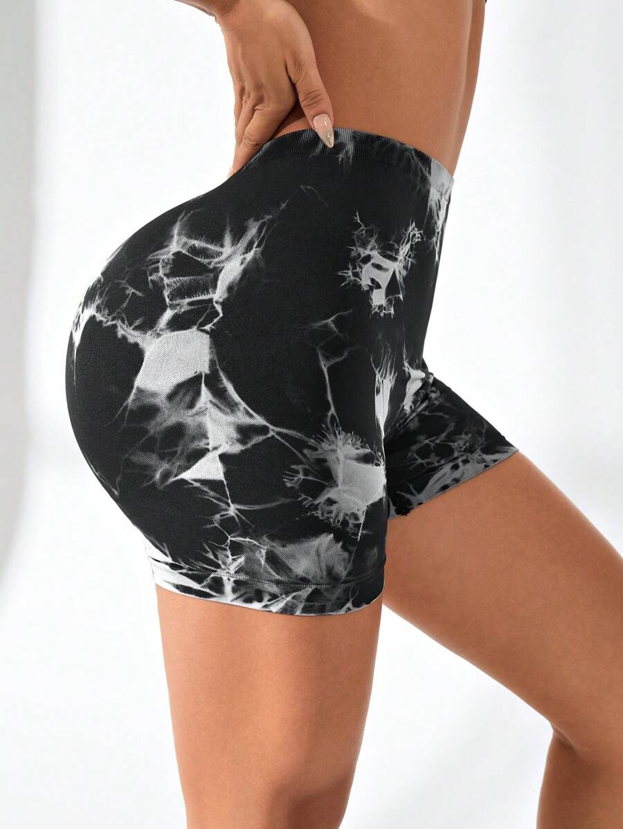 V-back Marble Scrunch Shorts