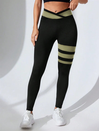 Bombshell V-Waist Striped Socks Leggings