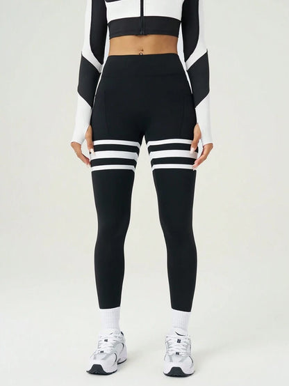 Bombshell Striped Pocket Socks Leggings