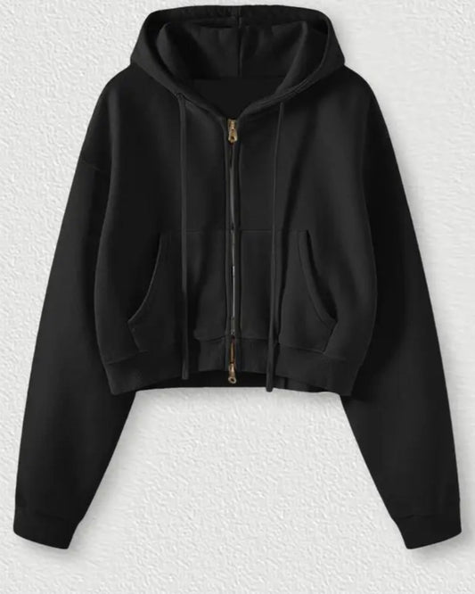 Black hoodie on a textured white background