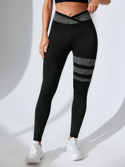 Bombshell V-Waist Striped Socks Leggings