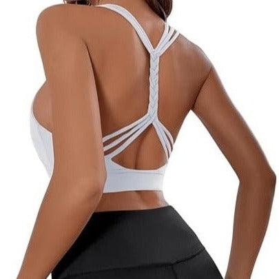 CRISS CROSS KNOTTED UP SPORTS BRA