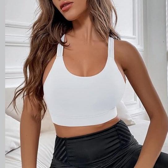 CRISS CROSS KNOTTED UP SPORTS BRA
