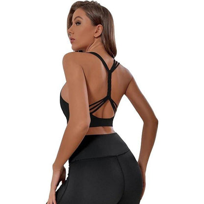 CRISS CROSS KNOTTED UP SPORTS BRA