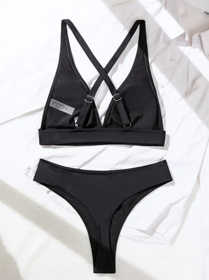 CROSS BACK TWO-PIECE SWIMSUIT