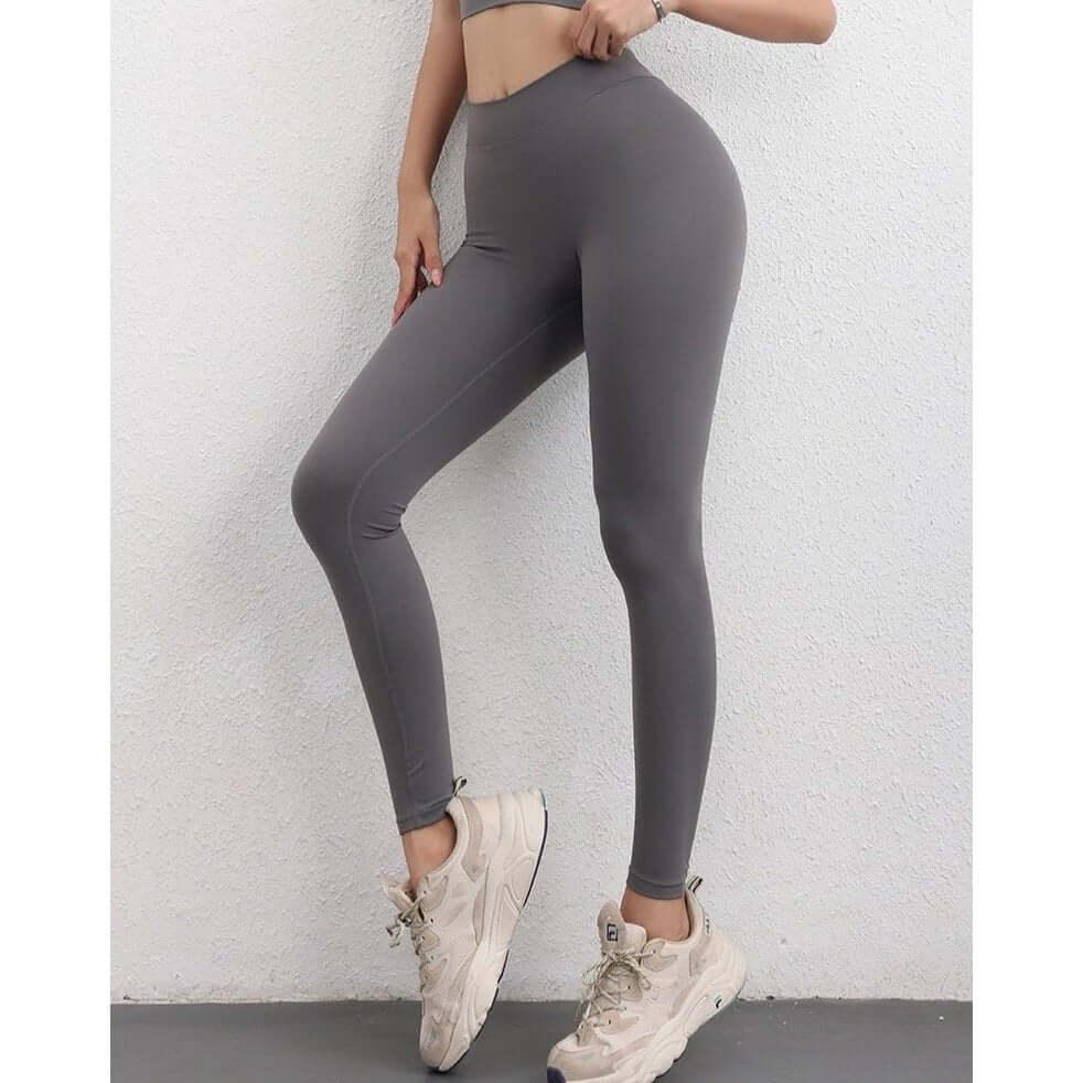 Grey Viral V-Back Leggings