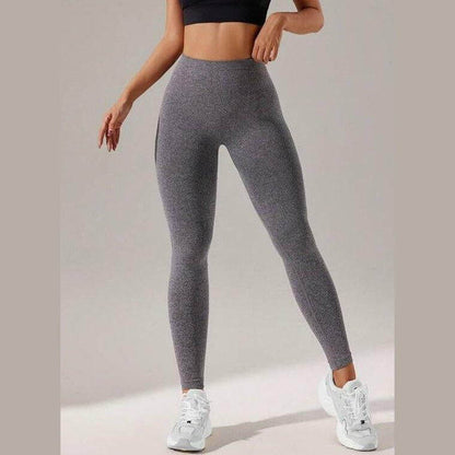 heather grey v-back leggings