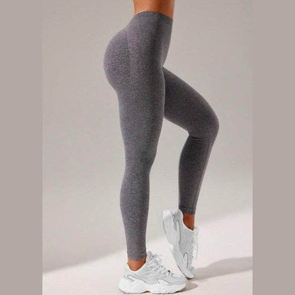 heather grey v-back leggings