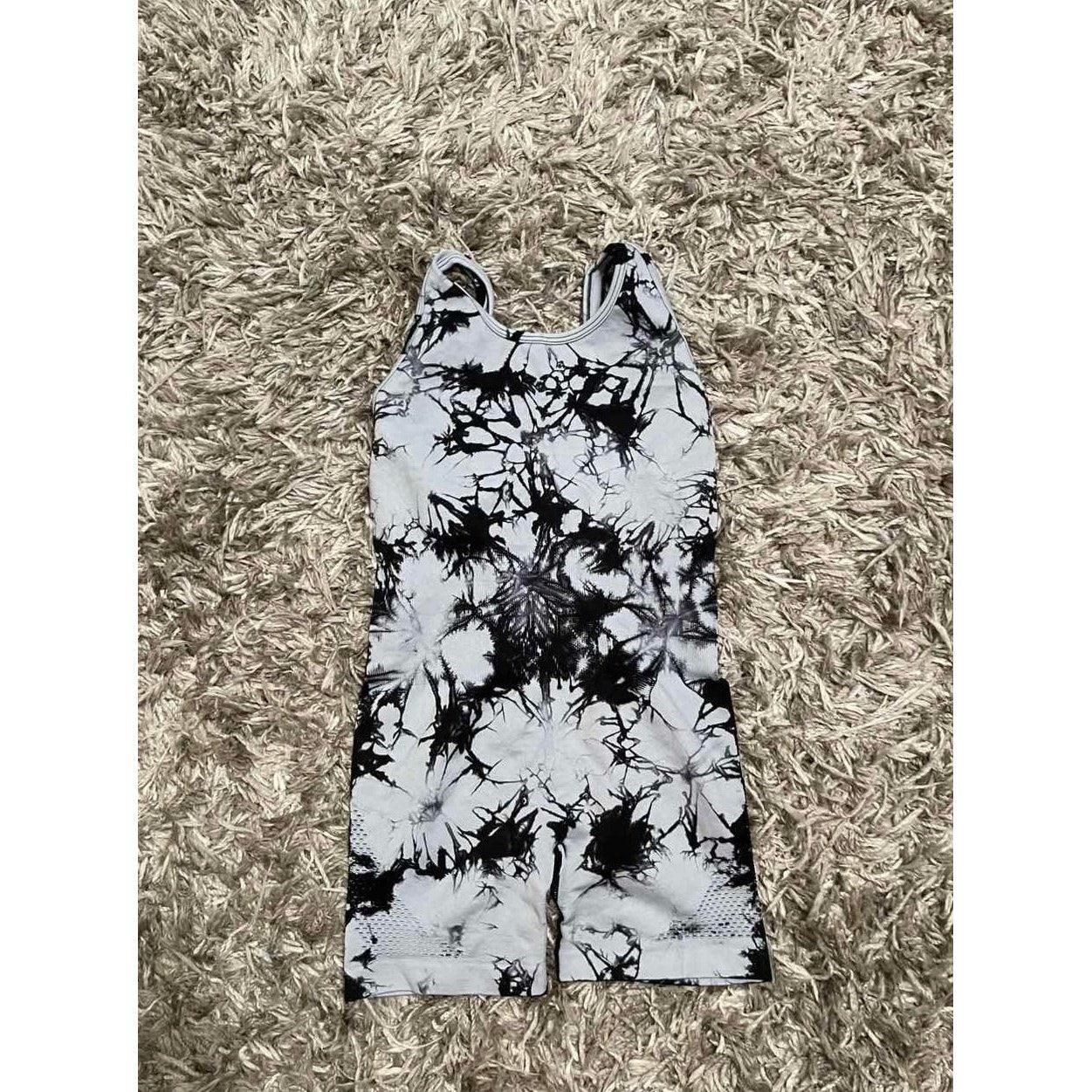 MARBLE SCRUNCH SHORTS JUMPSUITS