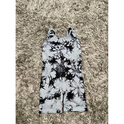 MARBLE SCRUNCH SHORTS JUMPSUITS
