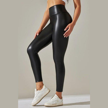 SPANX FAUX LEATHER LEGGING - Black