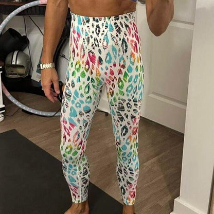 REBEL RAINBOW LEOPARD LEGGINGS